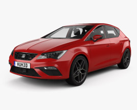 Seat Leon FR with HQ interior 2019 3D model