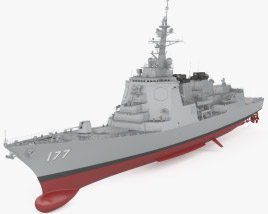 Classe Atago destroyer Modèle 3D