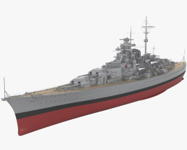 German battleship Bismarck 3D model