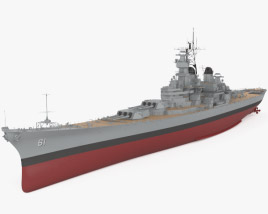 Iowa-class battleship 3D model