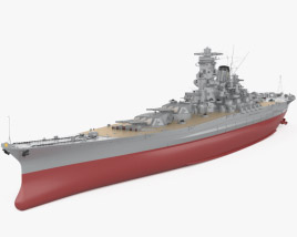 Yamato nave da battaglia Modello 3D