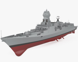 Kolkata-class destroyer 3D model