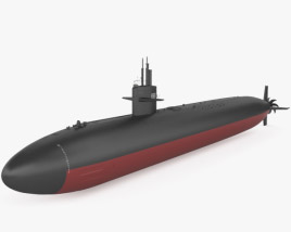 Подводная лодка типа «Лос-Анджелес» 3D модель
