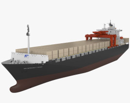 MV Maj. Bernard F. Fisher container ship 3Dモデル