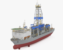 Noble Буровое судно 3D модель
