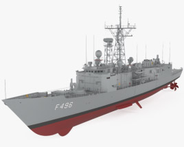 オリバー・ハザード・ペリー級ミサイルフリゲート 3Dモデル