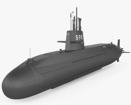 Oyashio-class Submarino Modelo 3d