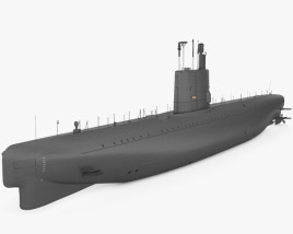 Potvis-class submarine 3D model