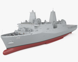 Десантний транспорт-док типу Сан-Антоніо 3D модель