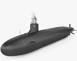 シーウルフ級原子力潜水艦 3Dモデル