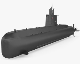Подводная лодка типа 209 3D модель