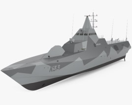 Visby-class 코르벳 3D 모델 