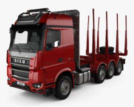 Sisu Polar Timber Truck 2017 3D model