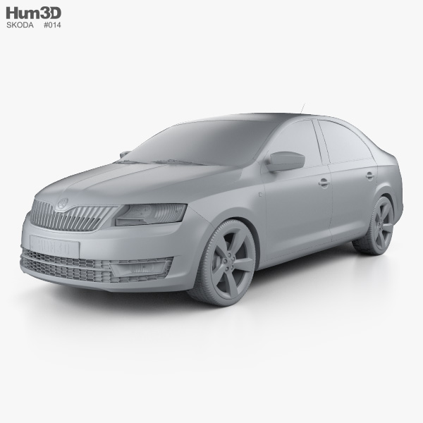 Skoda Rapid 2015 3D model - Download Vehicles on