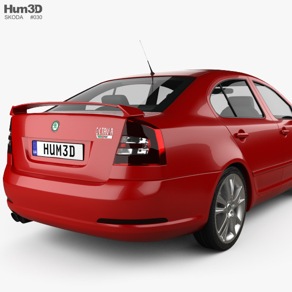 Skoda Octavia RS liftback 2013 3D model - Download Vehicles on