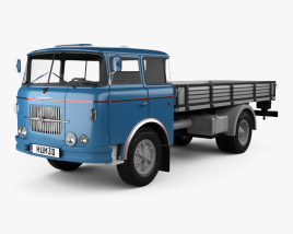 Skoda Liaz 706 RT Бортовой грузовик 1957 3D модель