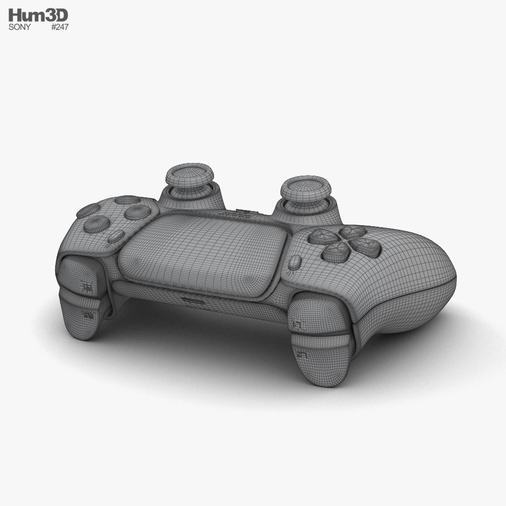Controlador de jogo sem fio DualSense para PS5 Modelo 3D $39 - .3ds .blend  .c4d .fbx .max .ma .lxo .obj - Free3D