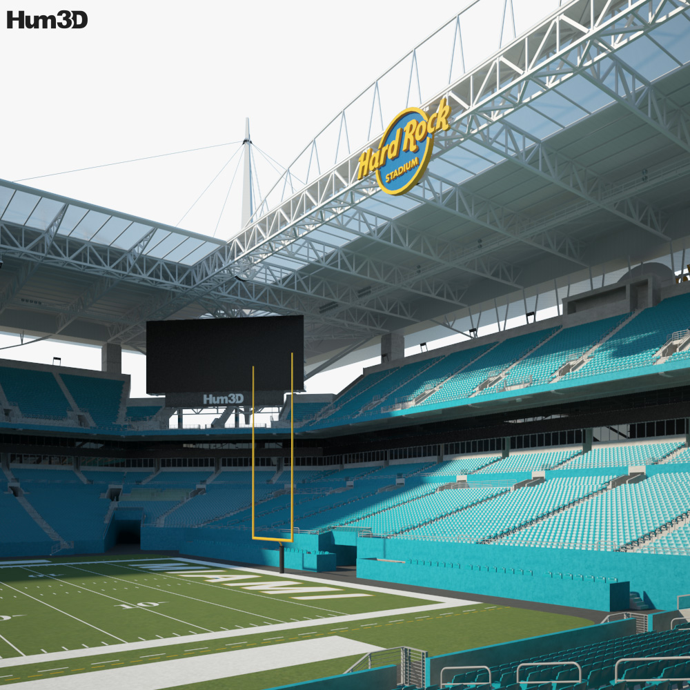 Download wallpapers Hard Rock Stadium, Miami Dolphins, 4k, American football  stadium, Miami, Florida, U…