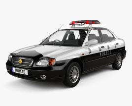 Suzuki Cultus Police sedan 2003 Modèle 3D