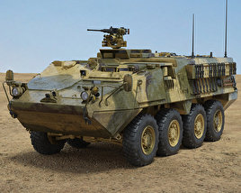 M1126 Stryker ICV with HQ interior 3D model