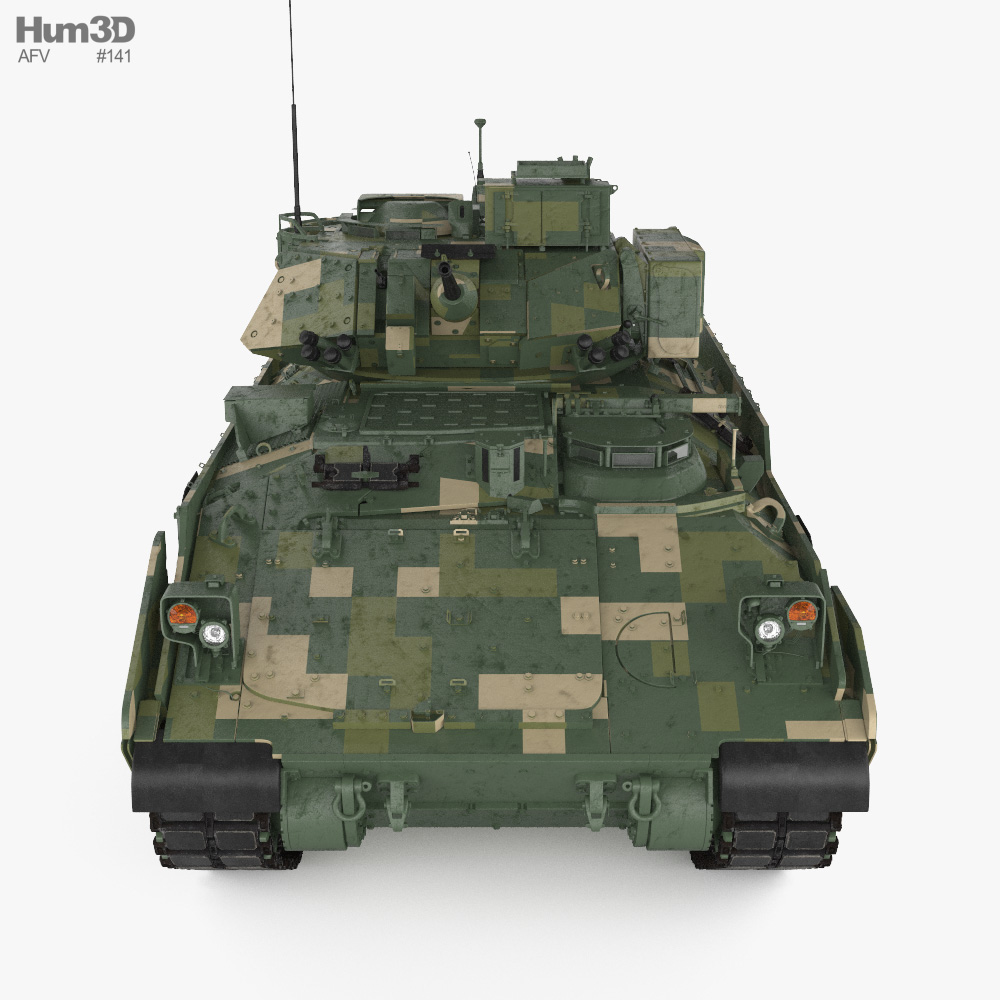 M2A2 Bradley ODS-SA 3d model front view