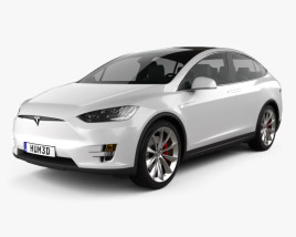 Tesla Model X 2021 3D 모델 