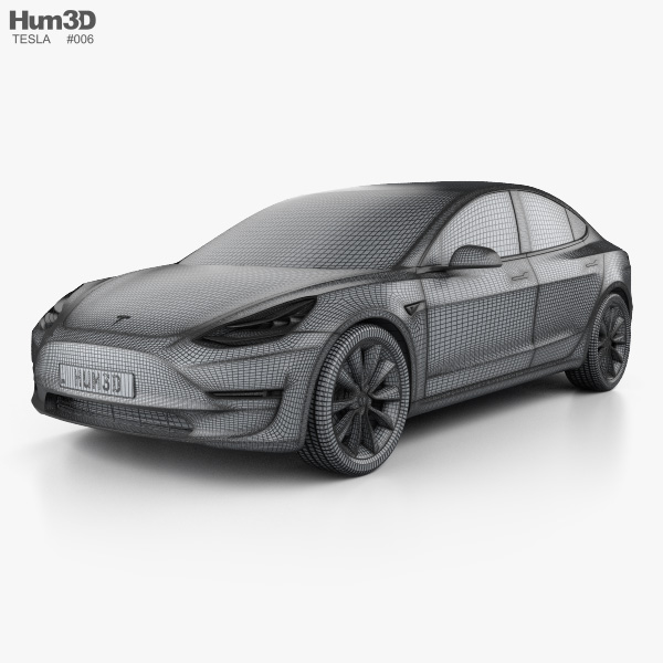 Tesla Model 3 Prototype 2016 3D model - Download Vehicles on