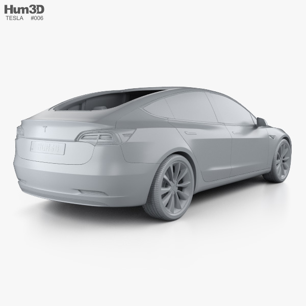 Tesla Model 3 Prototype 2016 3D model - Download Vehicles on