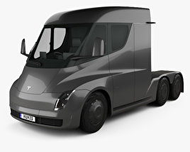 Tesla Semi Day Cab Camion Tracteur 2020 Modèle 3D