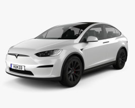 Tesla Model X Plaid 2024 3D model