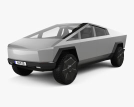 Tesla Cybertruck avec Intérieur 2024 Modèle 3D