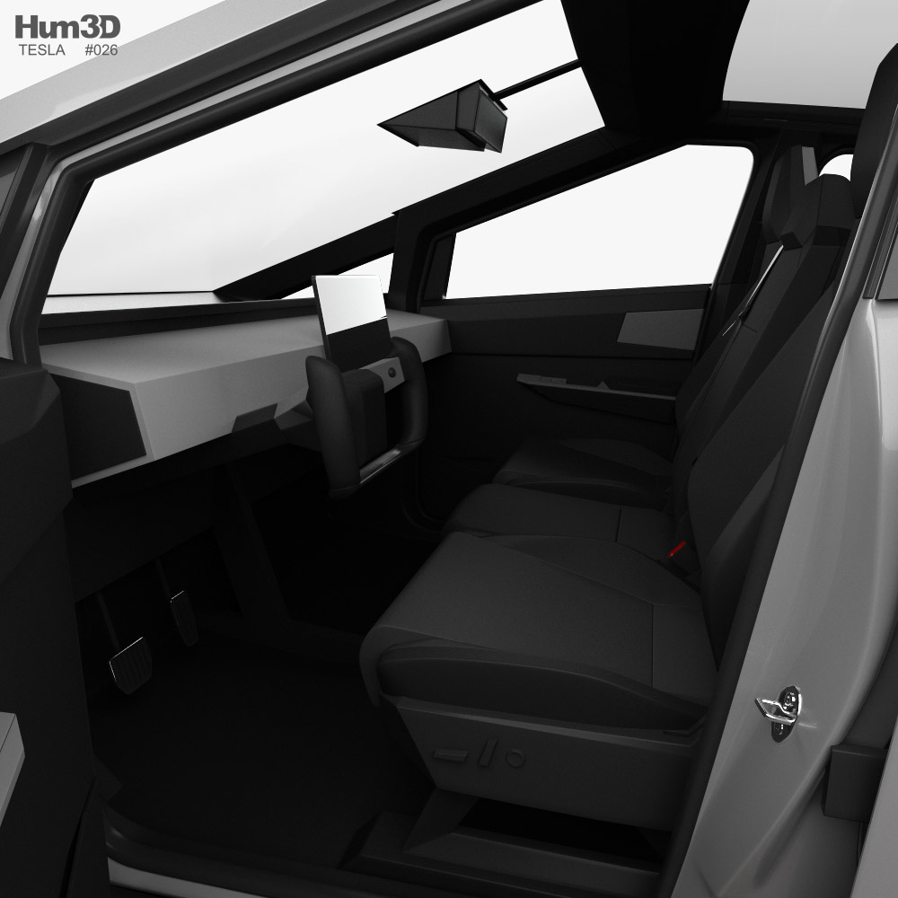 Tesla Cybertruck concept with HQ interior 2024 3D model Download