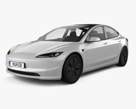 Tesla Model 3 2024 Modello 3D