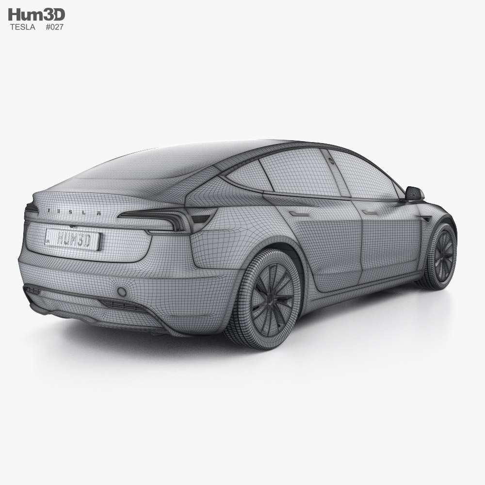 Tesla Model 3 2024 3D-Modell
