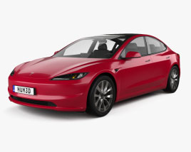 Tesla Model 3 Performance 2024 Modello 3D