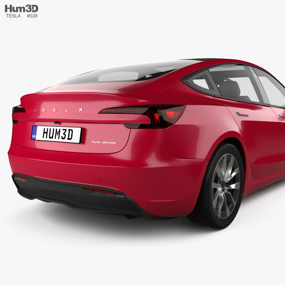 Tesla Model 3 Performance 2024 3D model - Download Vehicles on