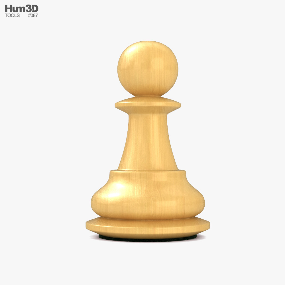 Peça de xadrez - Peão, 3D CAD Model Library