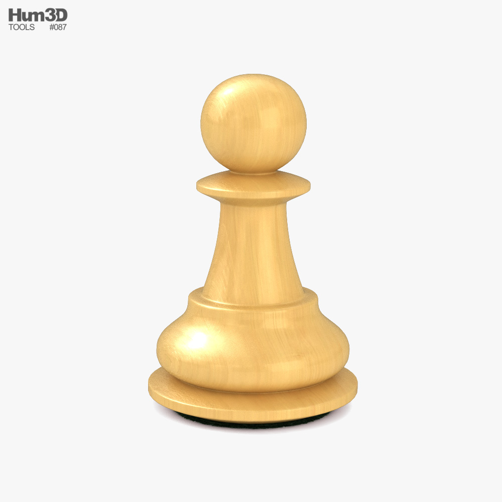 Peão de xadrez - Chess pawn, 3D CAD Model Library