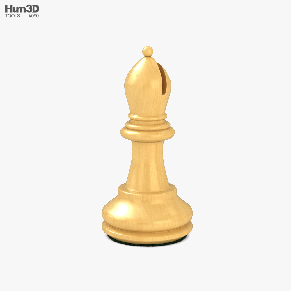 Torre branca de xadrez Modelo 3d