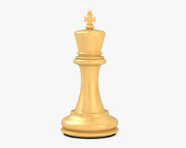 Roi d'échecs blanc Modèle 3D