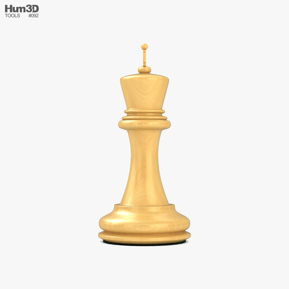 Peça de xadrez branca rei 3d no fundo branco jogo de xadrez peça