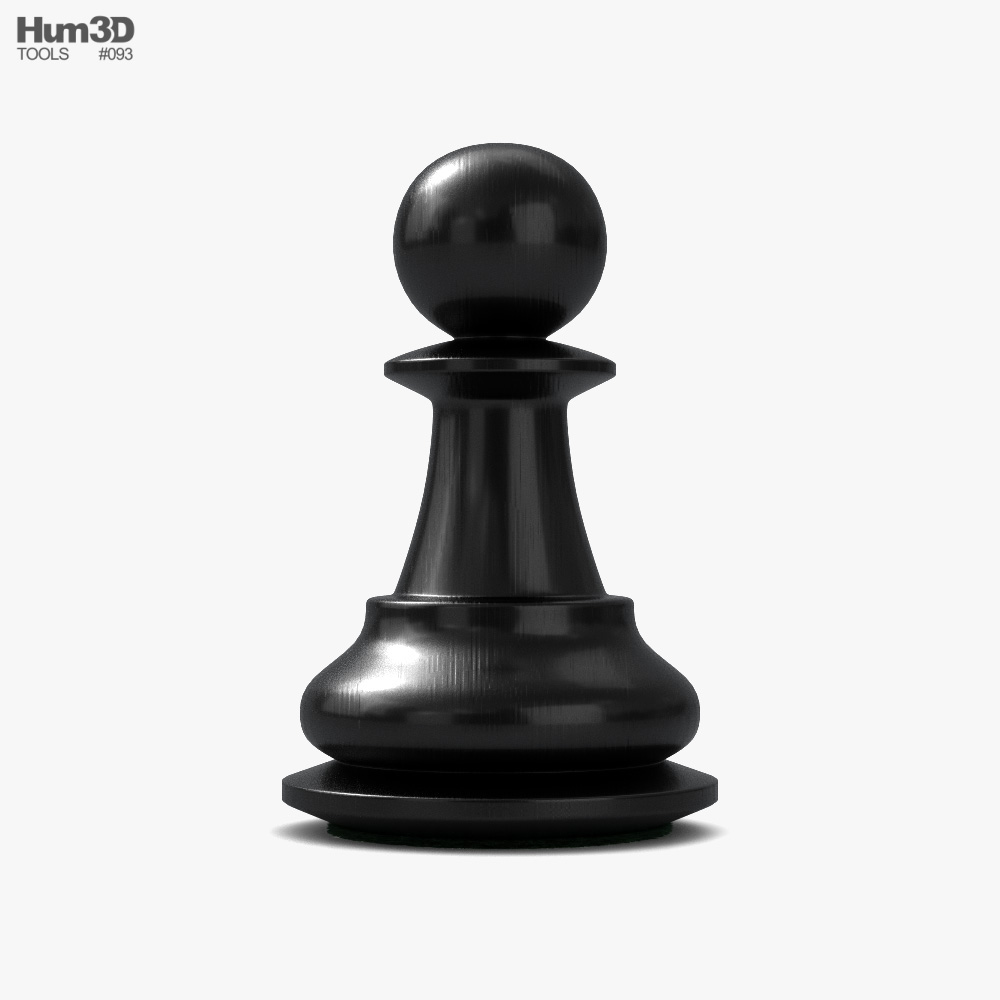 Um peão preto se destaca em um jogo de xadrez com um peão preto no