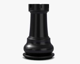 Classic Chess Rook Black 3D model