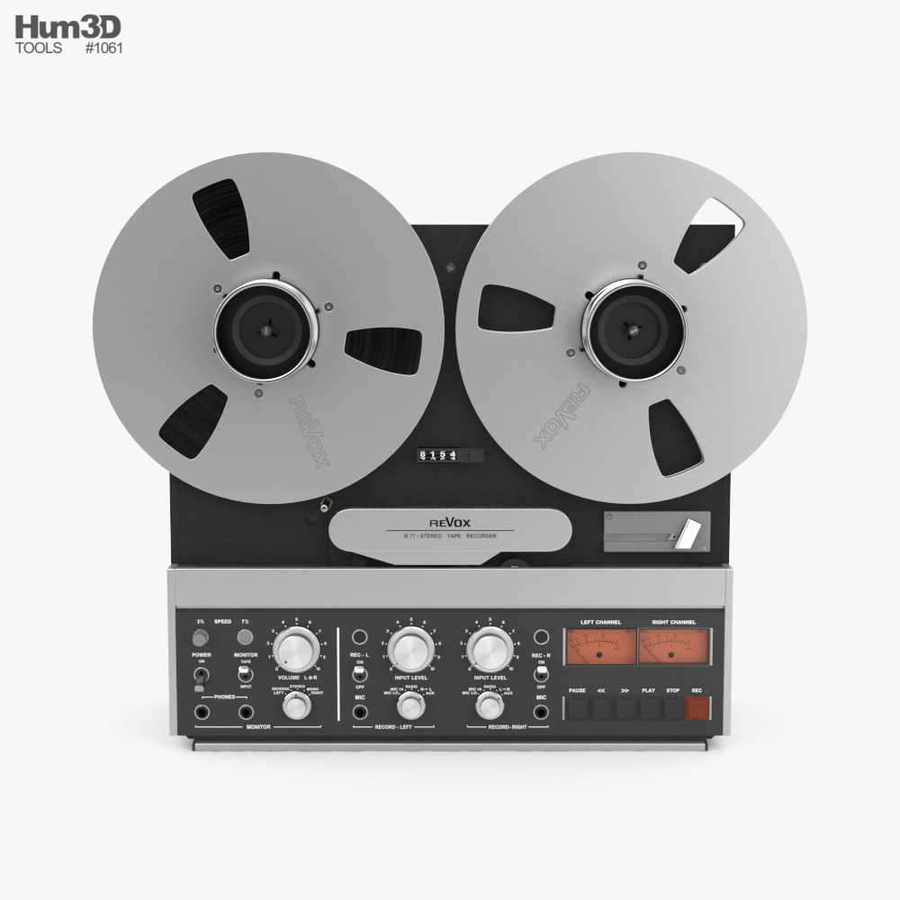 Revox B 77 Reel to Reel Tape Recorder 3D model - Download