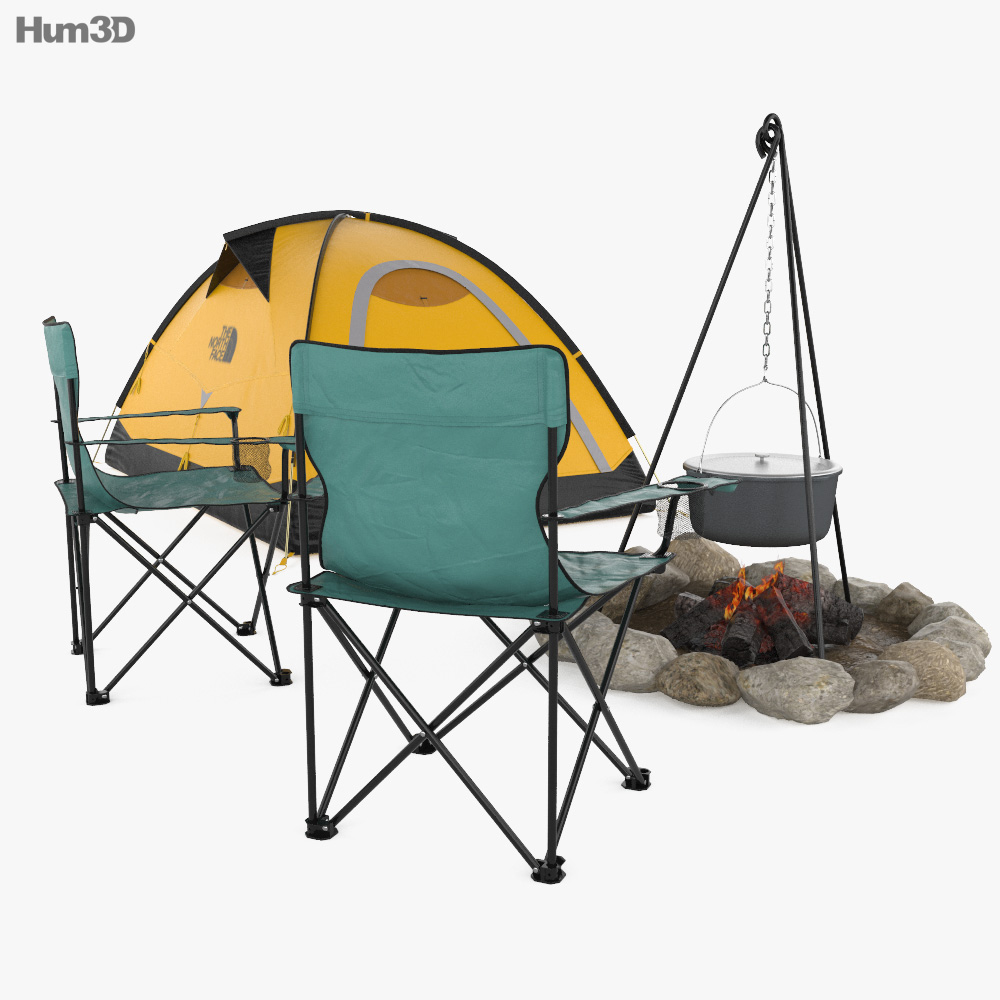 Vajilla y utensilios de camping Modelo 3D $69 - .3ds .c4d .fbx .ma .obj  .max - Free3D