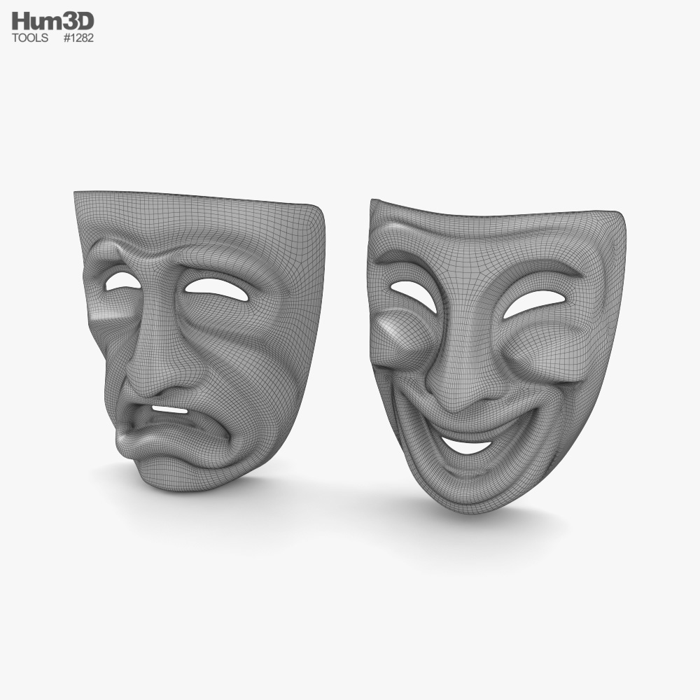 Theatre Masks 3D model - Download Life and Leisure on