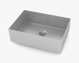 台下式铝制厨房水槽 3D模型