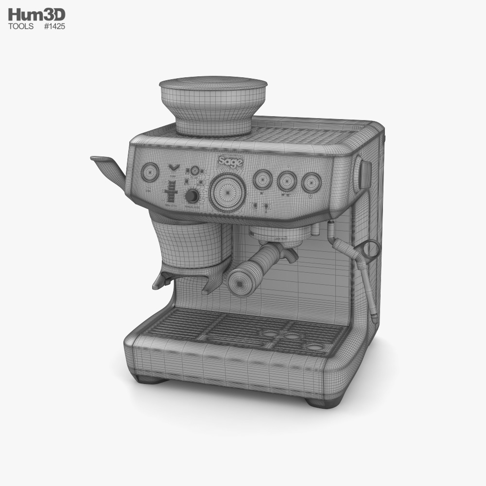 360 view of Sage Bambino Coffee Machine 3D model - 3DModels store