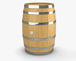Wooden Barrel 3D model