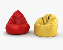 콩 가방 의자 3D 모델 